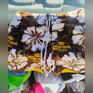 Corona Extra Floral Swim Shorts Sz XL
